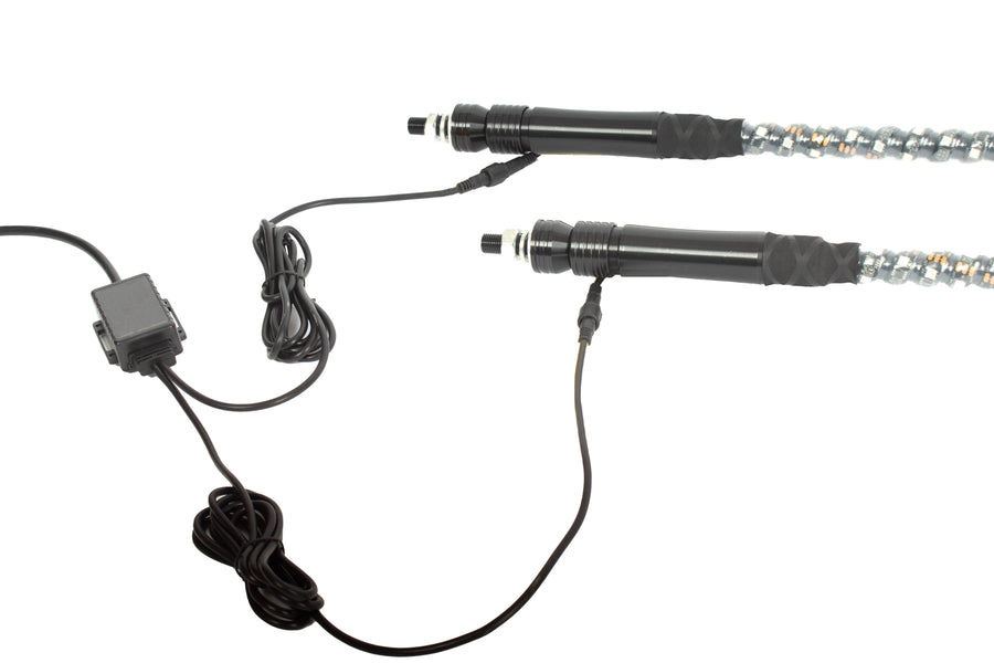 BoonDocker 5 foot Plug n’ Play Lighted Whip Kit for Polaris (2 Whips)